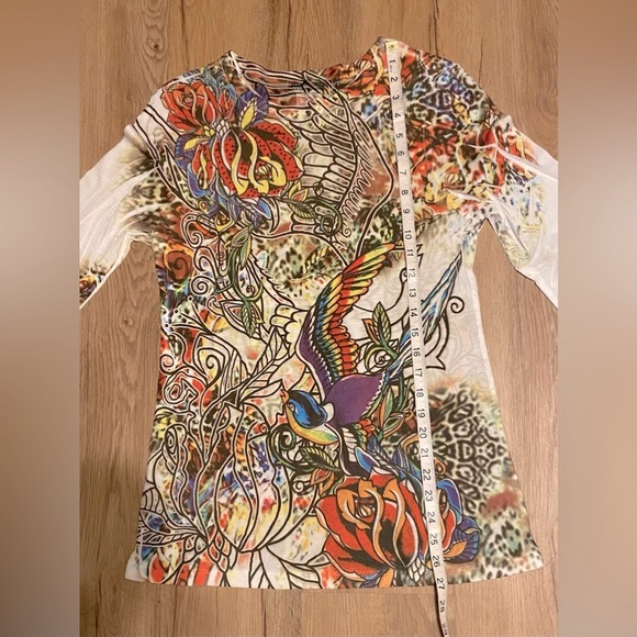 Tattoo Inspired: “Next Era Couture” Long Sleeve LG T- Shirt.Pit-to-Pit= 16.5 in. - Picture 4 of 14